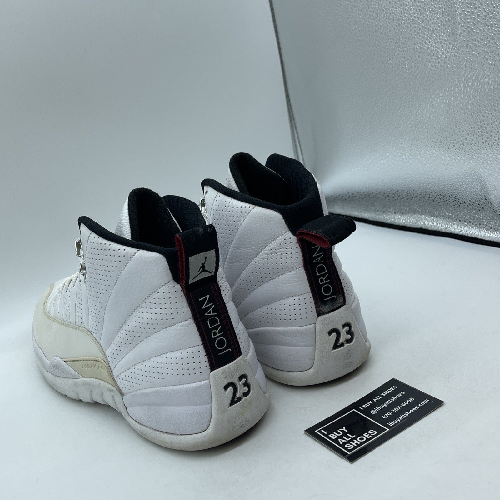 Size 13 - Air Jordan 12 Retro Rising Sun White Black Leather (130690-163)