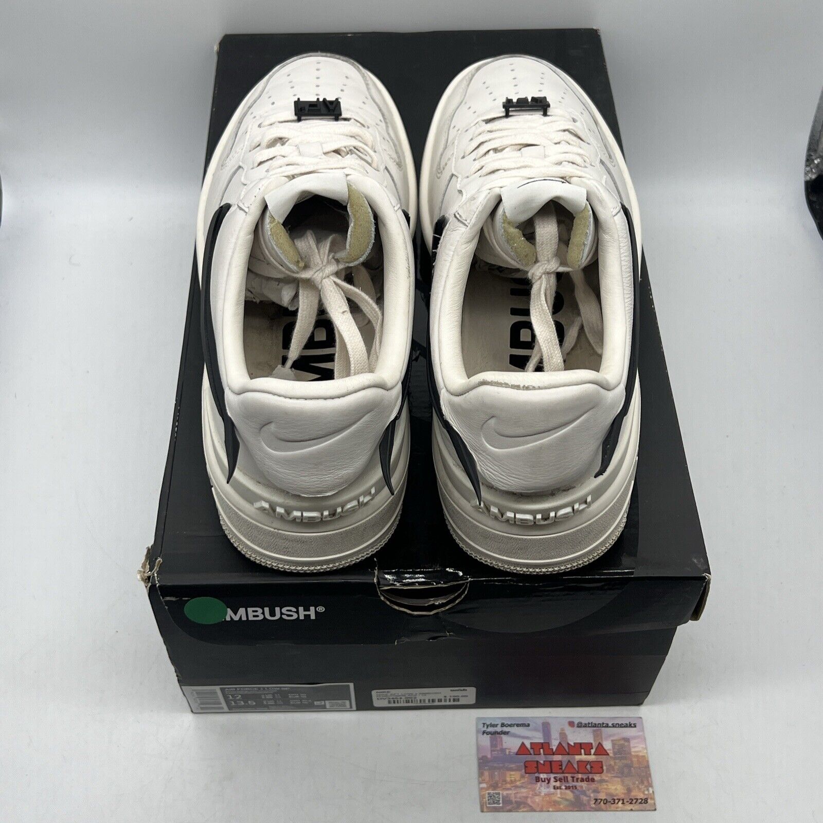 Size 12 - Nike Air Force 1 Low x AMBUSH Phantom Black White Leather (DV3464-002)