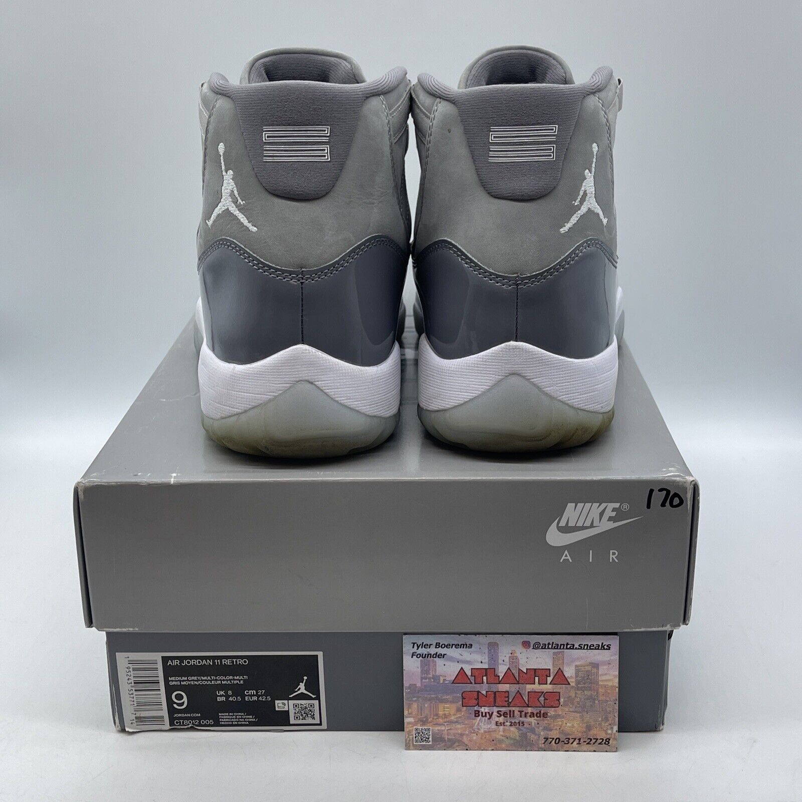 Size 9 - Jordan 11 Retro High Cool Grey Suede White Leather (CT8012-005)