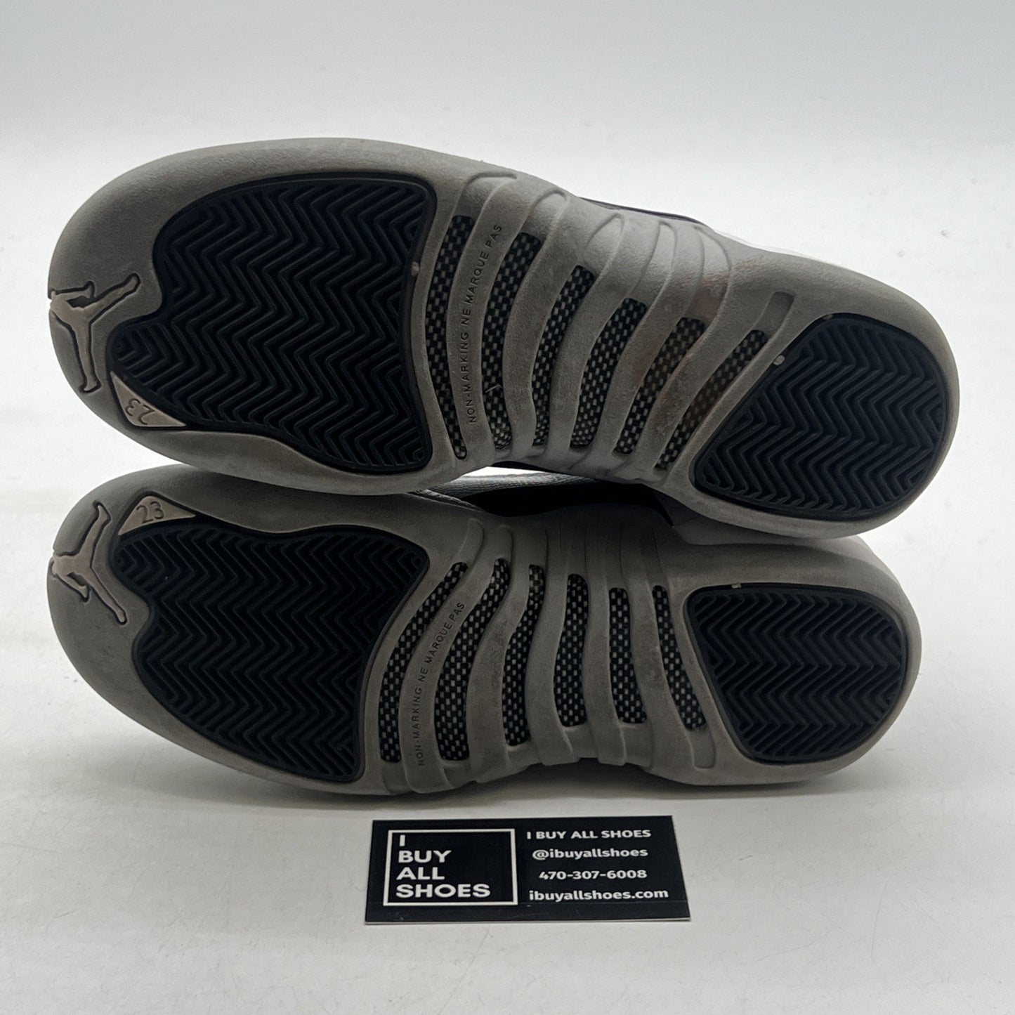 Size 5.5Y - Nike Air Jordan 12 Retro Wolf Grey White Black Leather (510815-108)