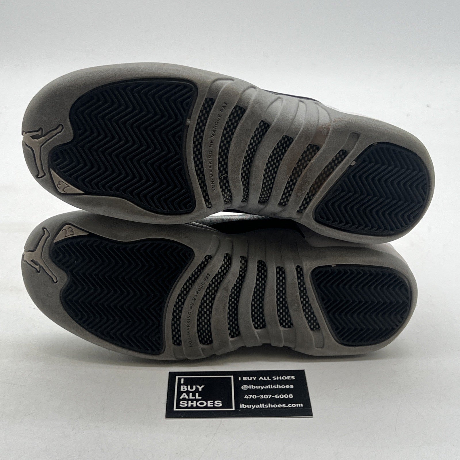 Size 5.5Y - Nike Air Jordan 12 Retro Wolf Grey White Black Leather (510815-108)