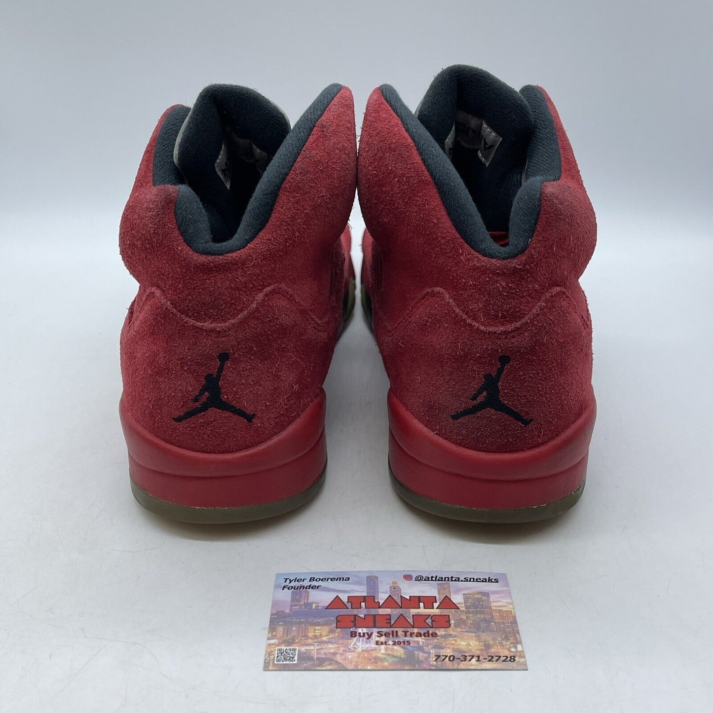 Size 11 - Air Jordan 5 Retro Red Suede Black  (136027-602)