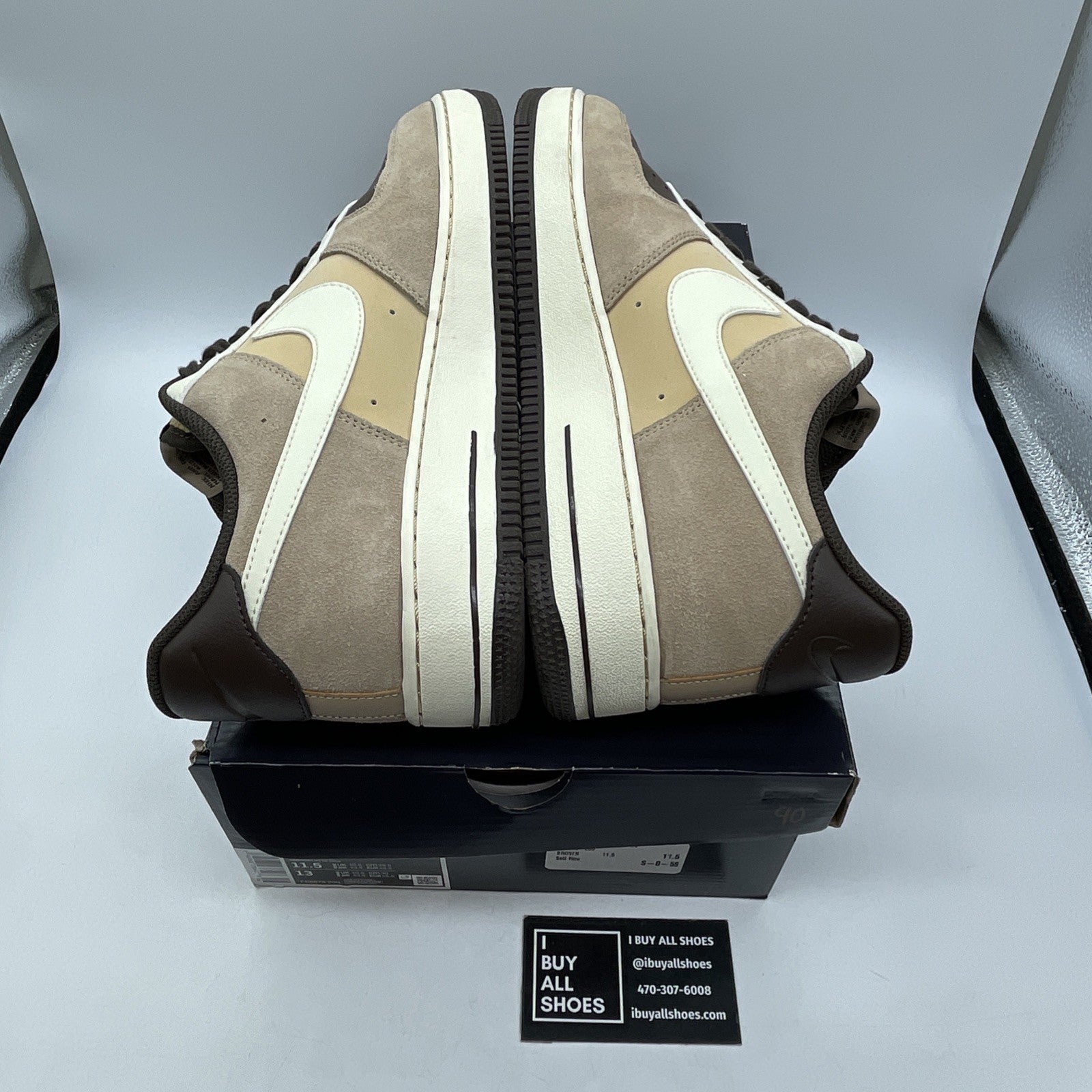 Size 11.5 - Nike Air Force 1 '07 LV8 Baroque Brown Suede Leather (FB8878-200)