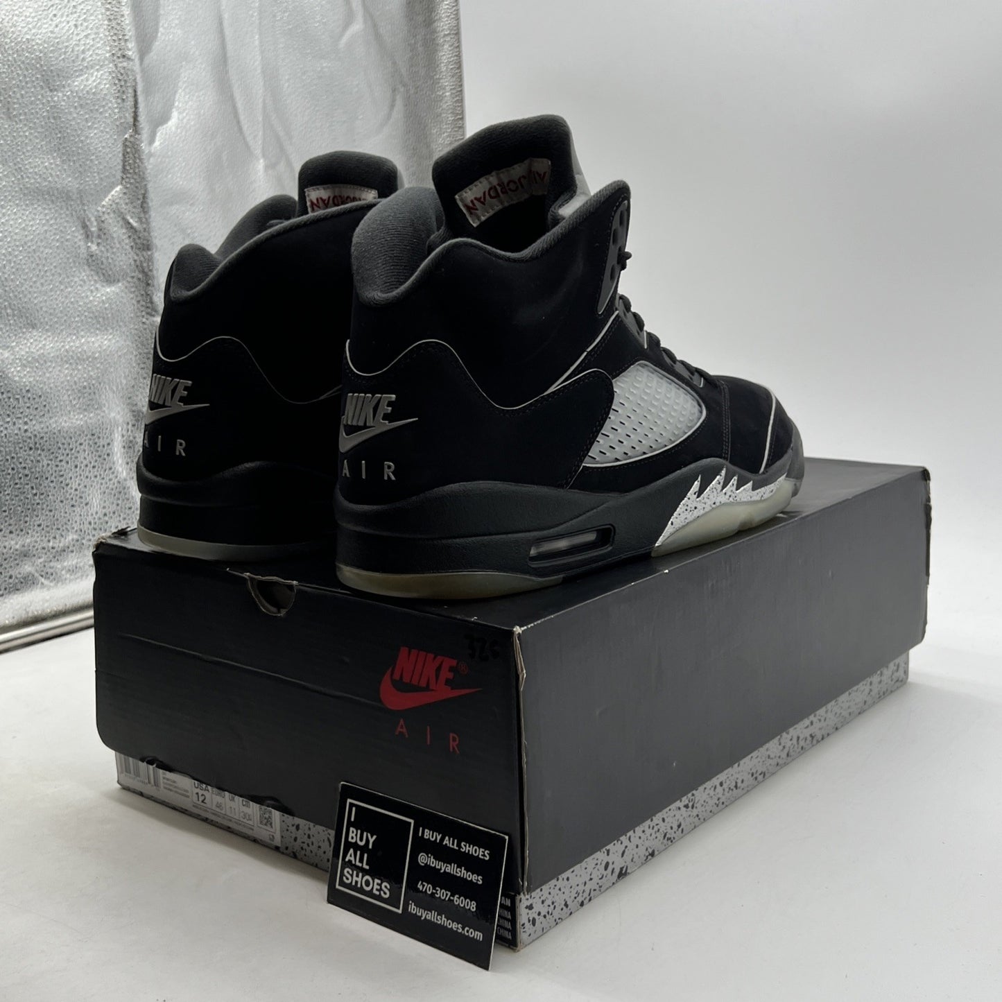 Size 12 - Air Jordan 5 Retro OG Black Metallic Reimagined (HF3975-001)