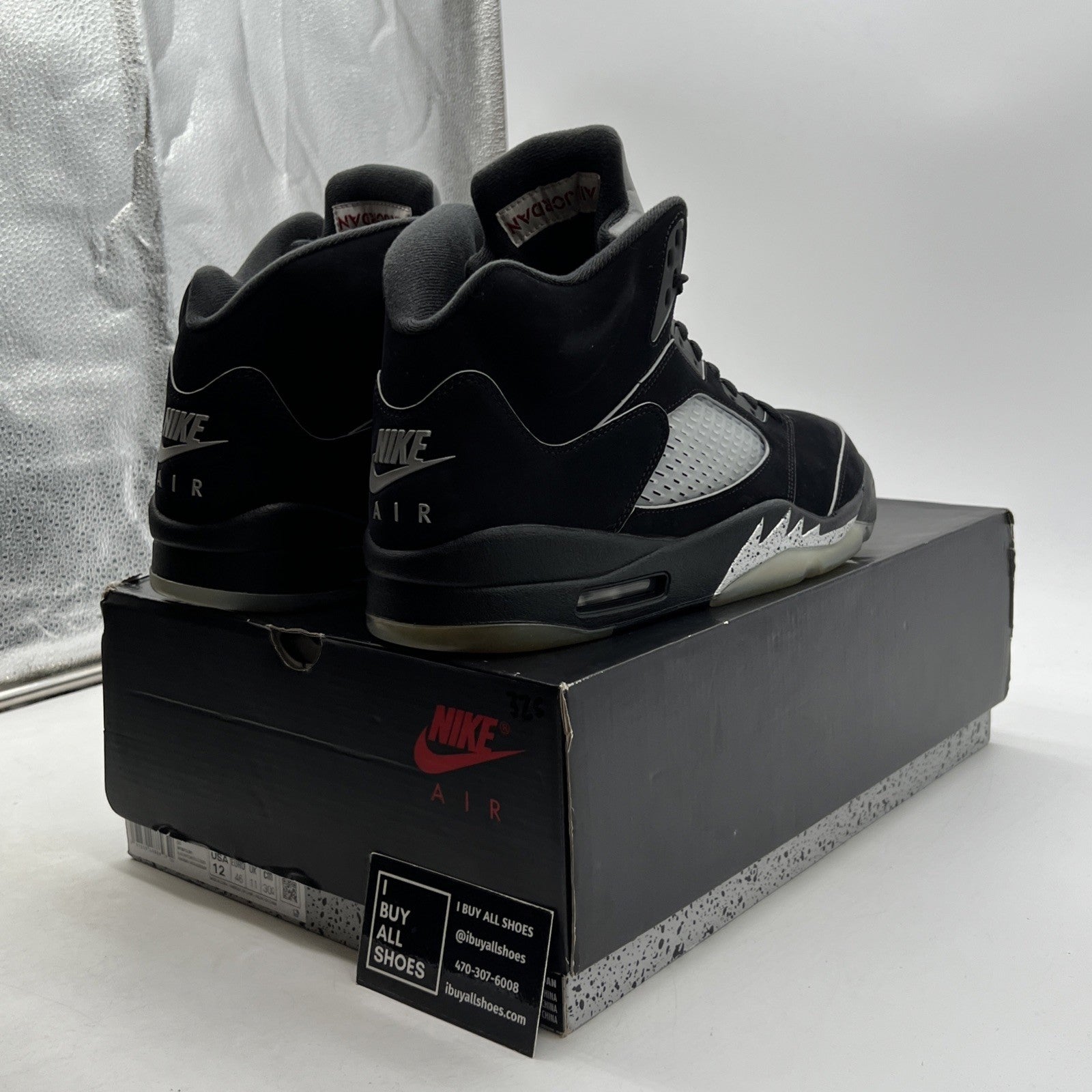 Size 12 - Air Jordan 5 Retro OG Black Metallic Reimagined (HF3975-001)
