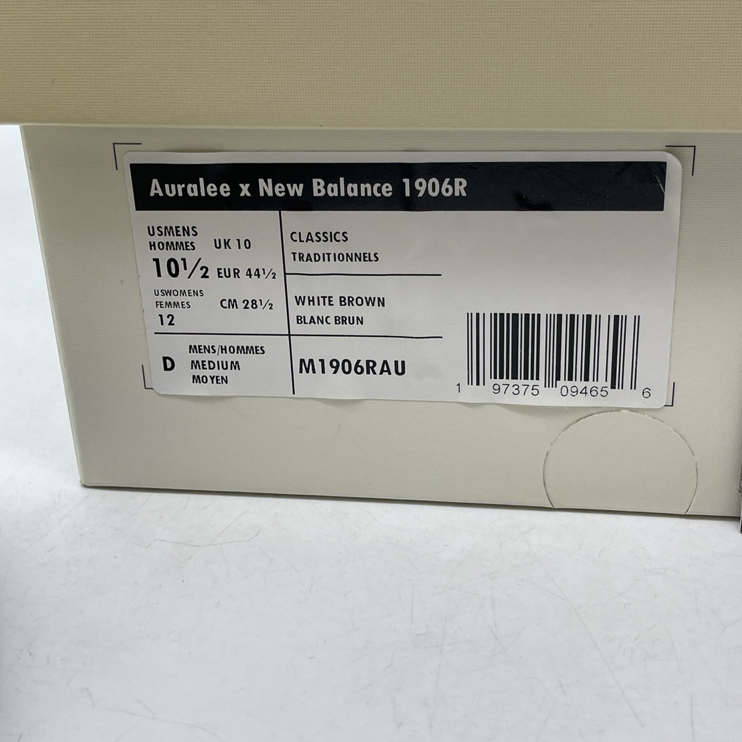 Size 10.5 - New Balance AURALEE x 1906R Bone White Brown Suede (M1906RAU)