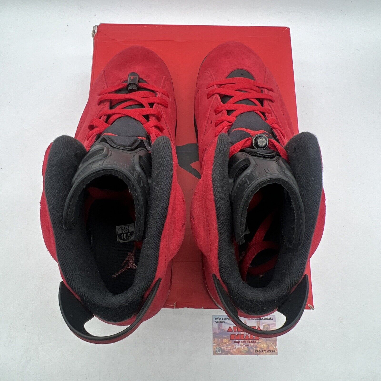 Size 10.5 - Air Jordan 6 Retro Toro Bravo Black Red Suede Icey (CT8529-600)
