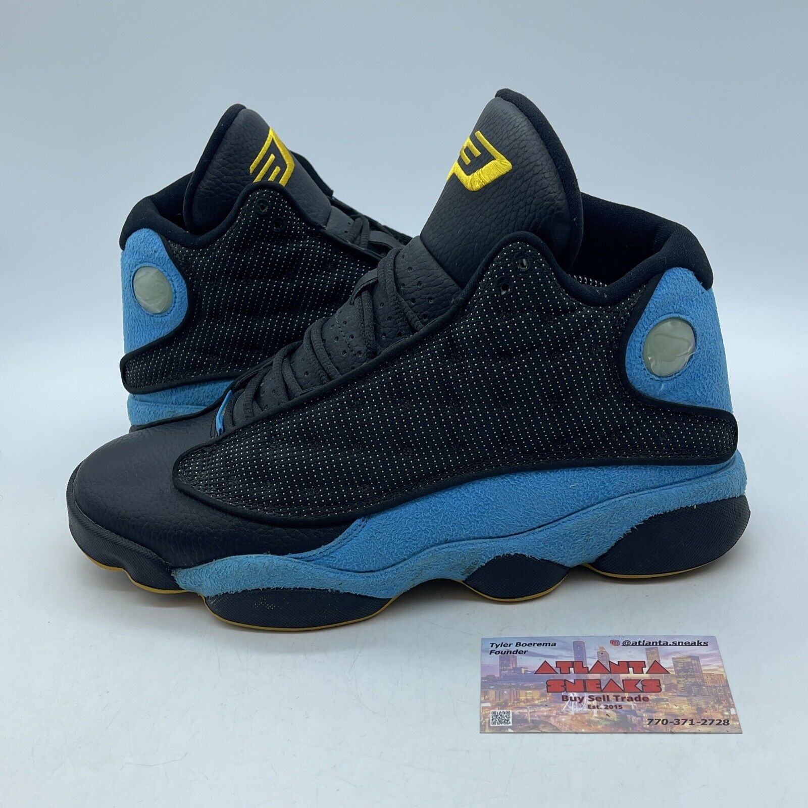 Size 9.5 - Air Jordan 13 Retro CP3 Away Blue Black Suede Leather (823902-015)