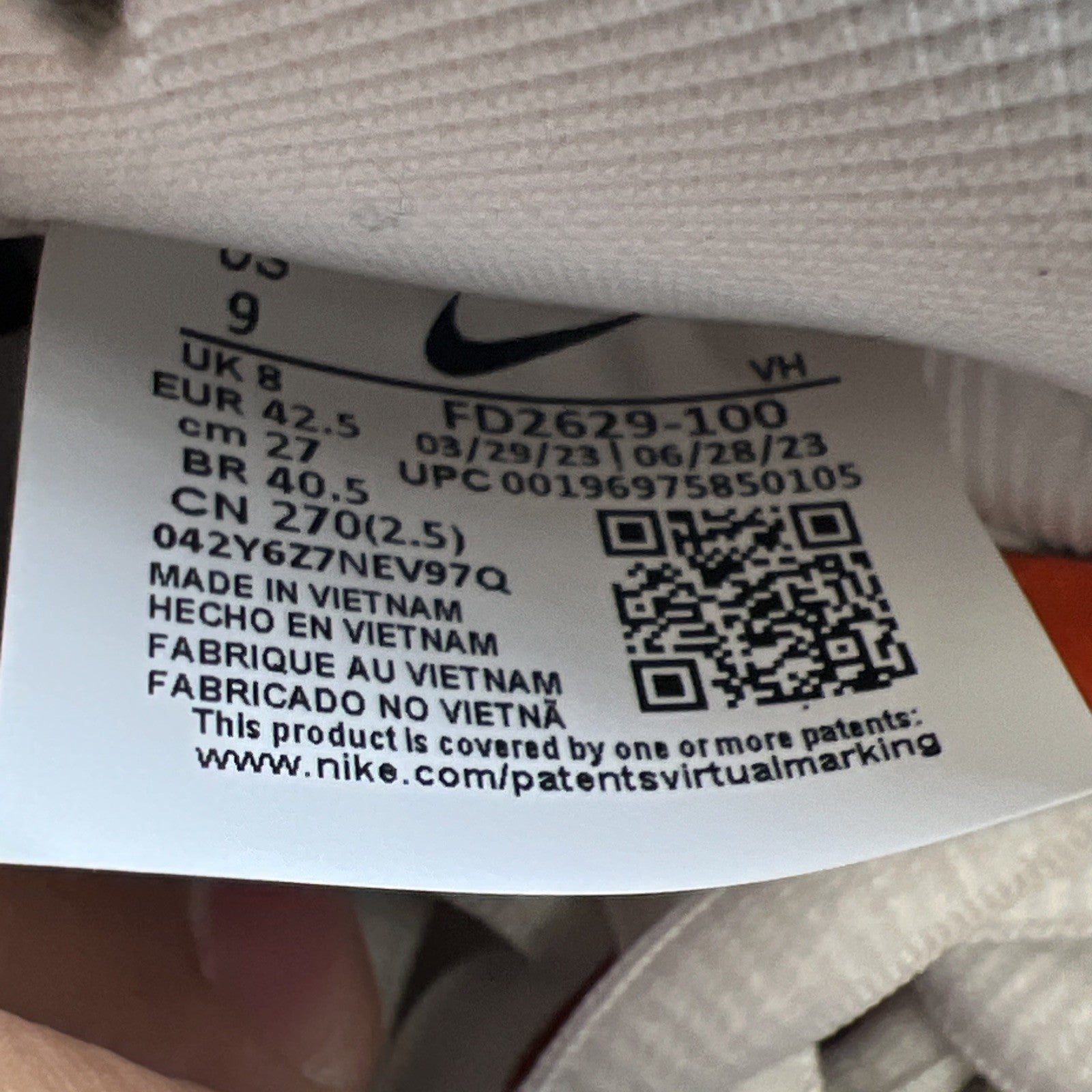 Size 9 - Nike SB Dunk Low x TightBooth White (FD2629-100)