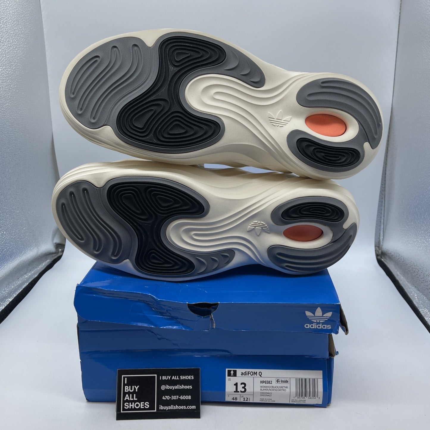 Size 13 - Adidas adiFOM Q Wonder White Black (HP6582)