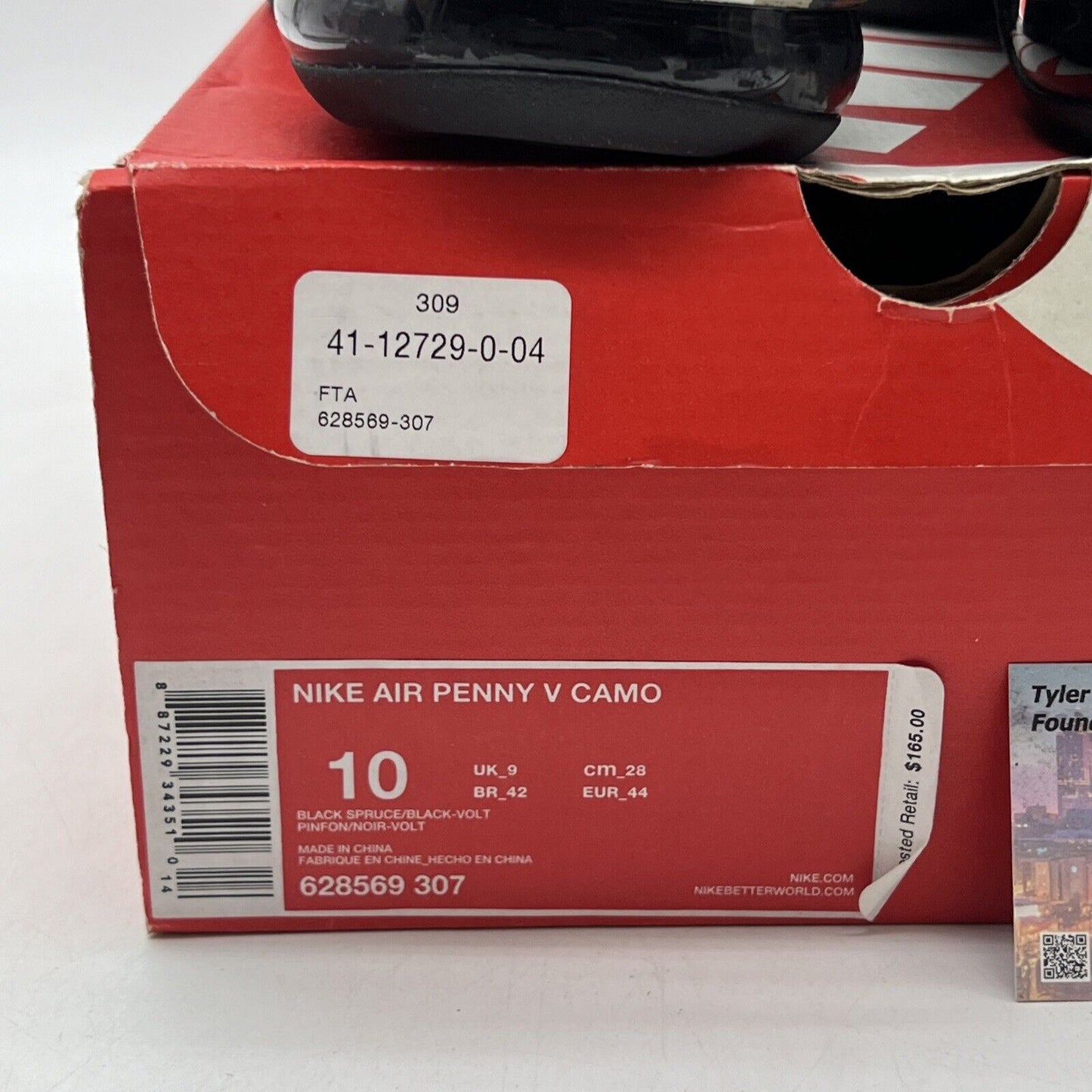 Size 10 - Nike Air Penny 5 Camo Camo Brown Green (628569-307)