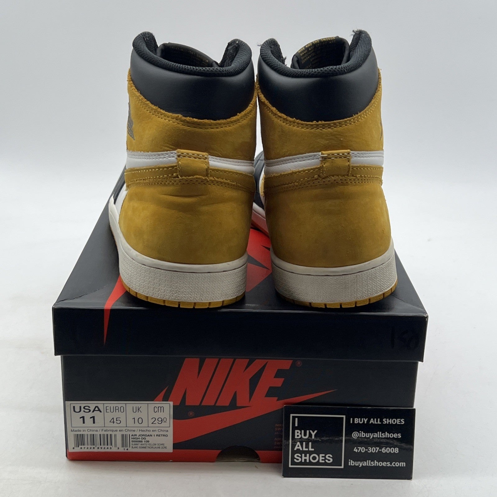 Size 11 - Air Jordan 1 Retro OG High Best Hand in the Game - Yellow Ochre