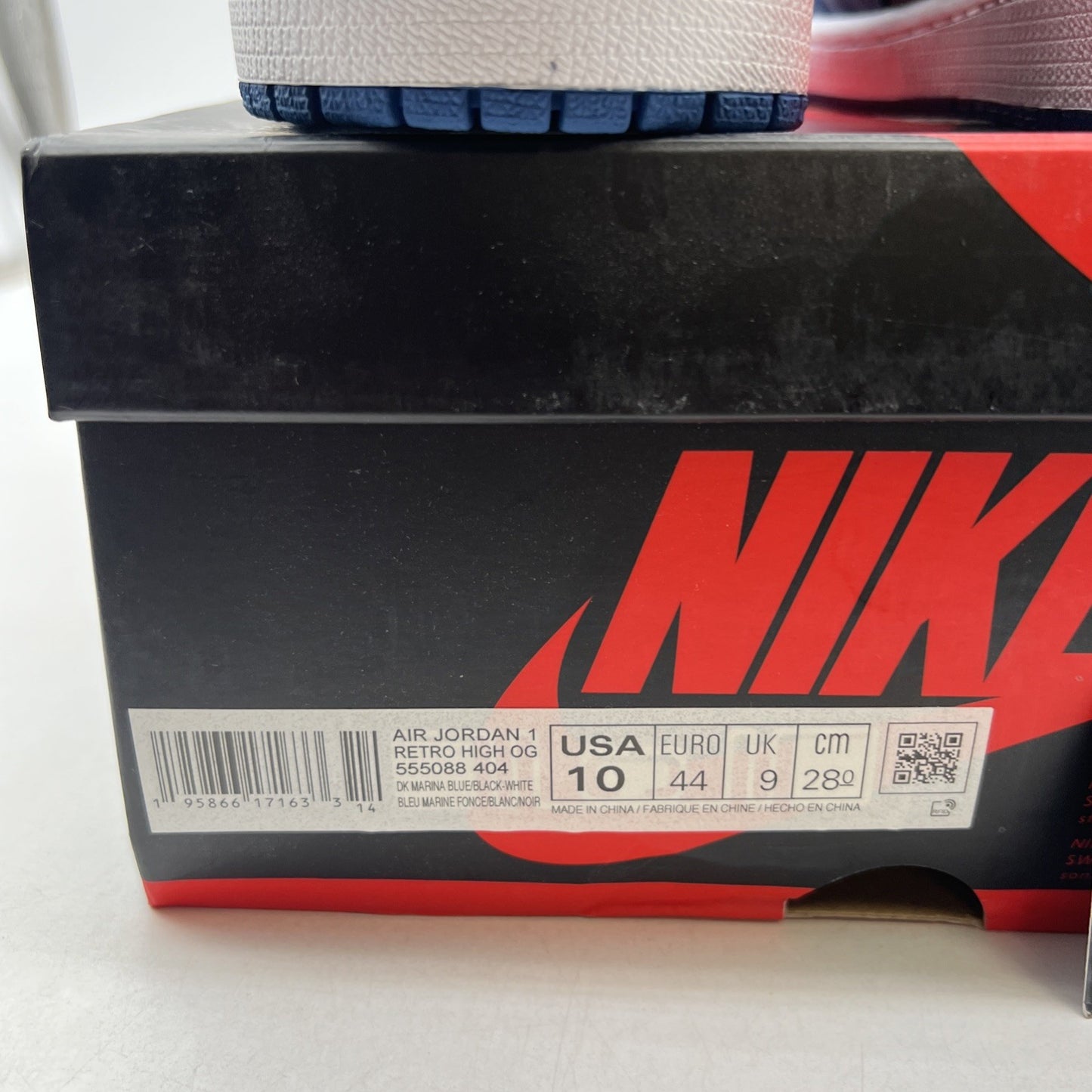 Size 10 - Air Jordan 1 Retro OG High Dark Marina Blue (555088-404)