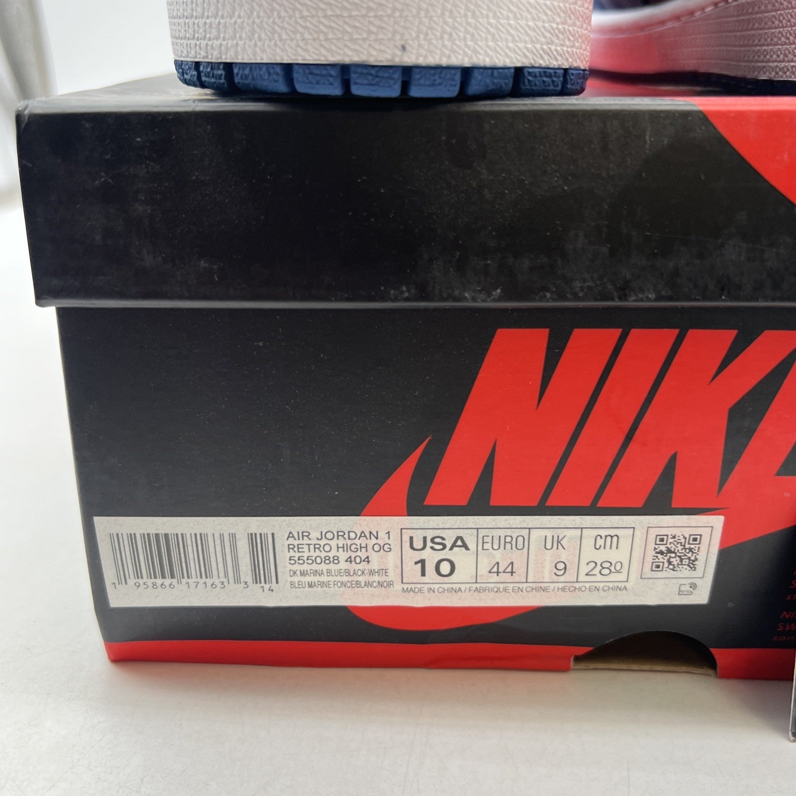 Size 10 - Air Jordan 1 Retro OG High Dark Marina Blue (555088-404)