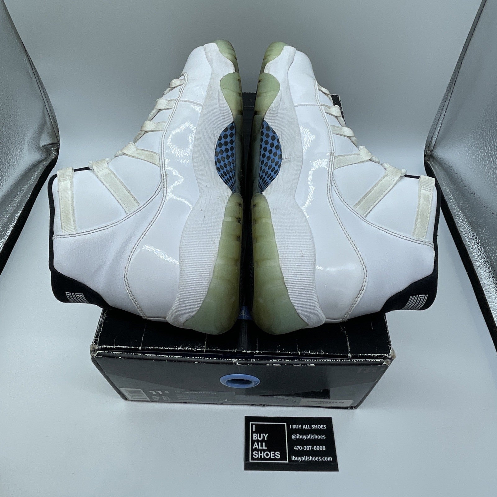 Size 11.5 - Jordan 11 Retro High Legend Blue White Leather (378037-117)