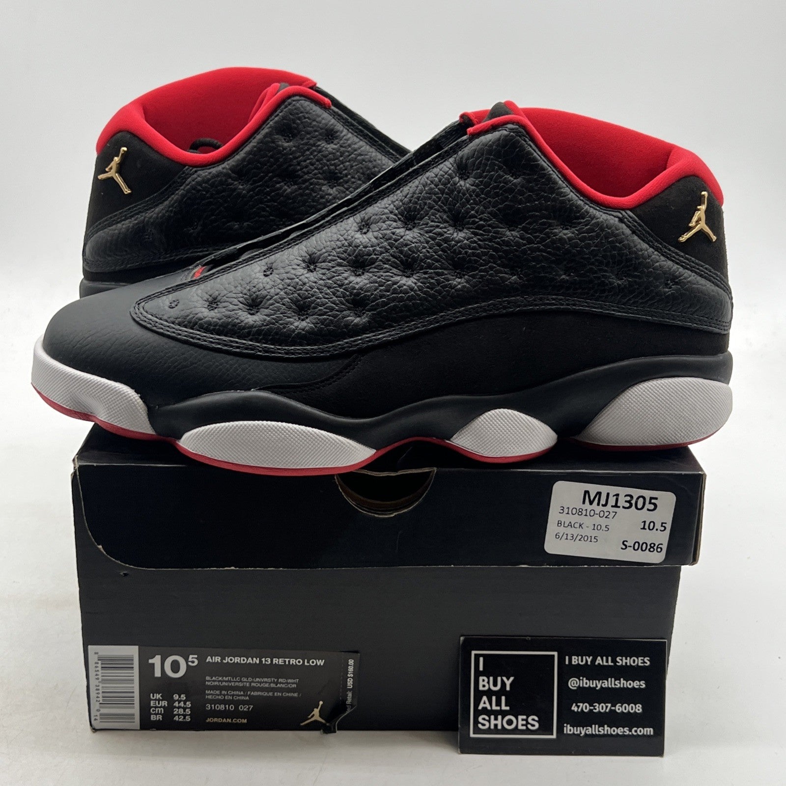 Size 10.5 - Air Jordan 13 Retro Low Bred (310810-027)