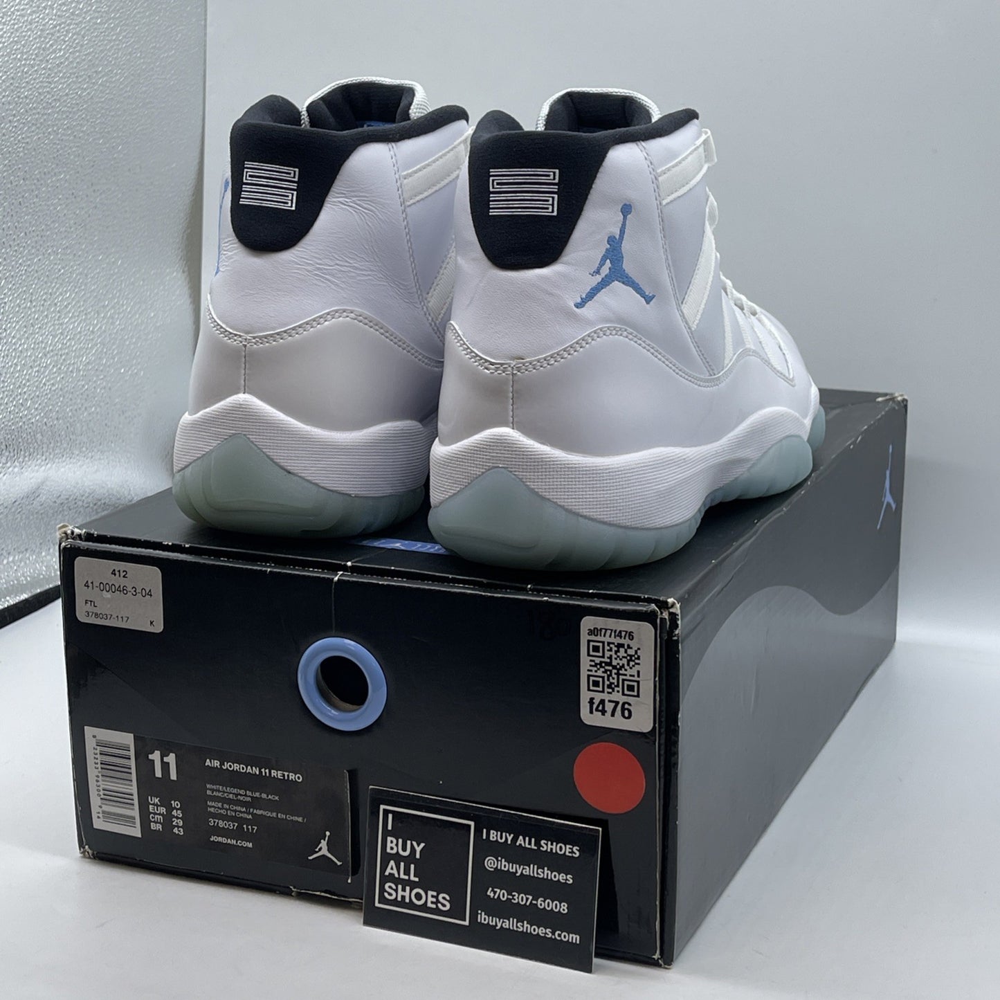 Size 11 - Air Jordan 11 Retro High Legend Blue White Leather (378037-117)