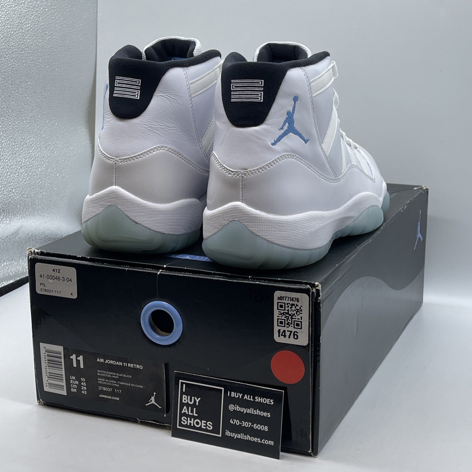 Size 11 - Air Jordan 11 Retro High Legend Blue White Leather (378037-117)