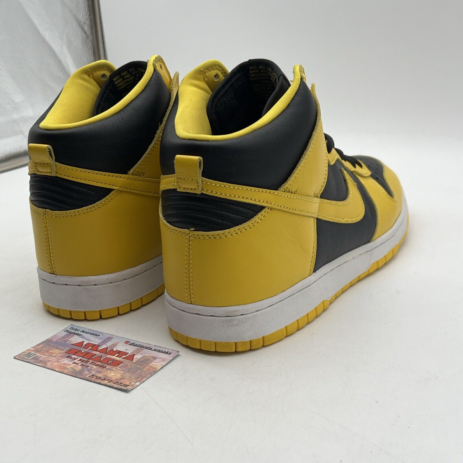 Size 12 - Nike Dunk SP 2020 High Iowa Black White Yellow Leather (CZ8149-002)