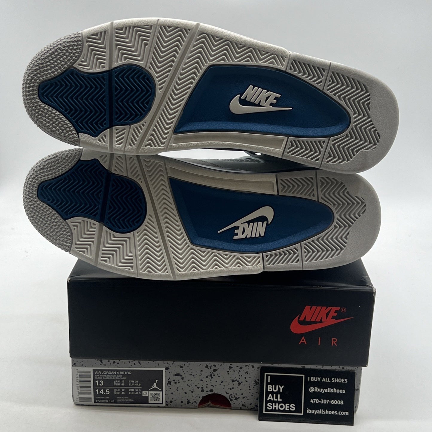 Size 13 - Air Jordan 4 Retro 2024 Military Blue (FV5029-141)