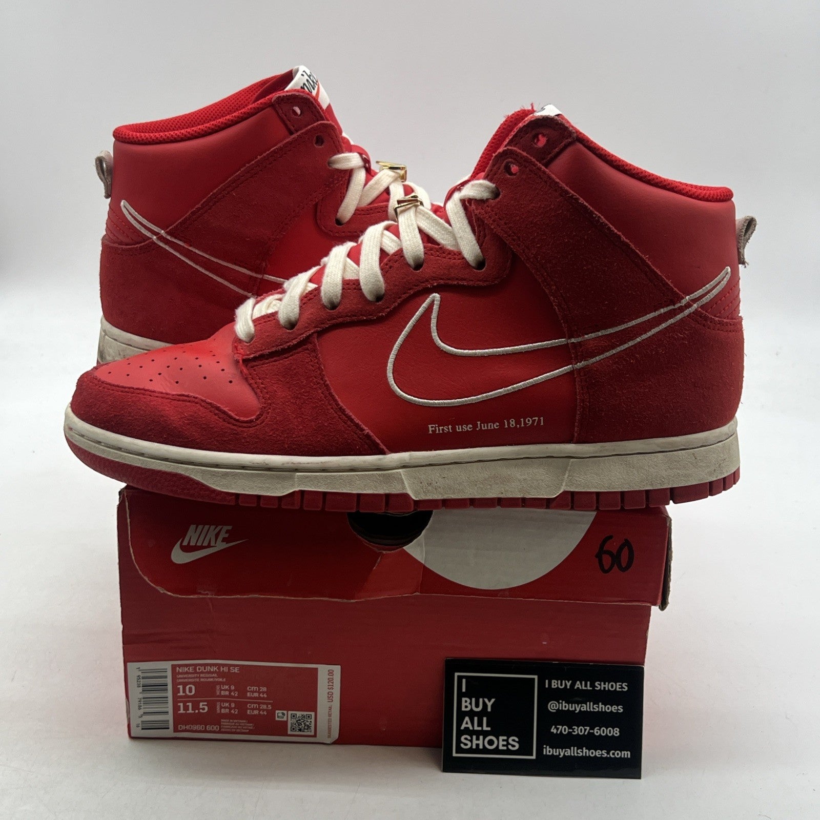 Size 10 - Nike Dunk SE High First Use Pack - University Red (DH0960-600)