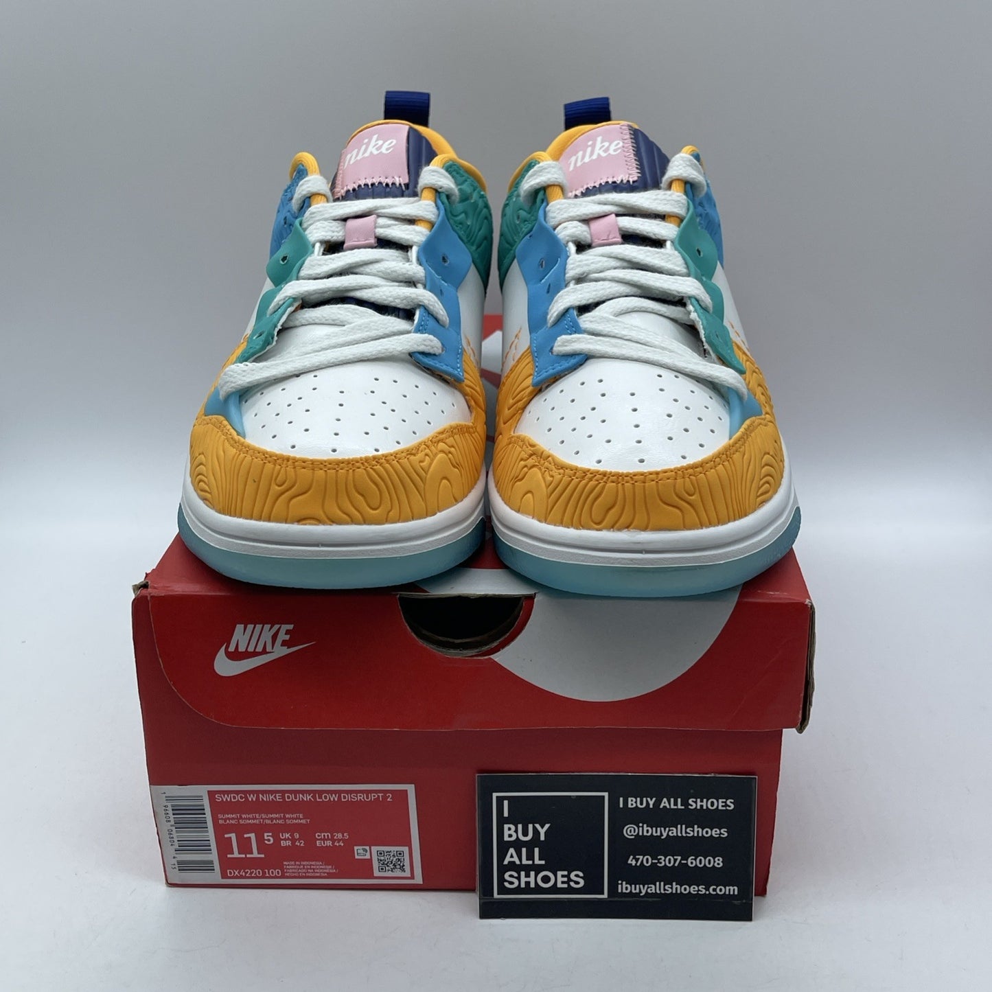 Size 11.5 - Nike Serena Williams Design Crew x Dunk Disrupt 2 Low Clear Jade
