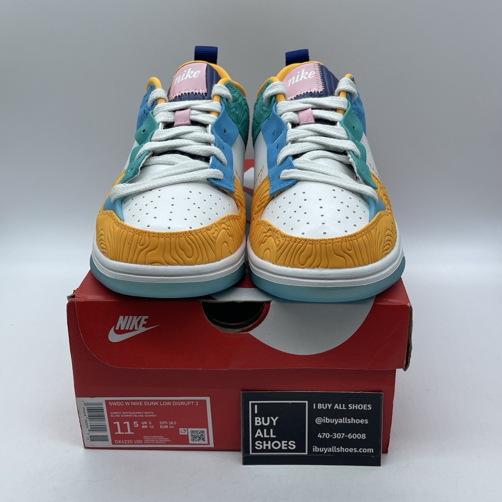 Size 11.5 - Nike Serena Williams Design Crew x Dunk Disrupt 2 Low Clear Jade