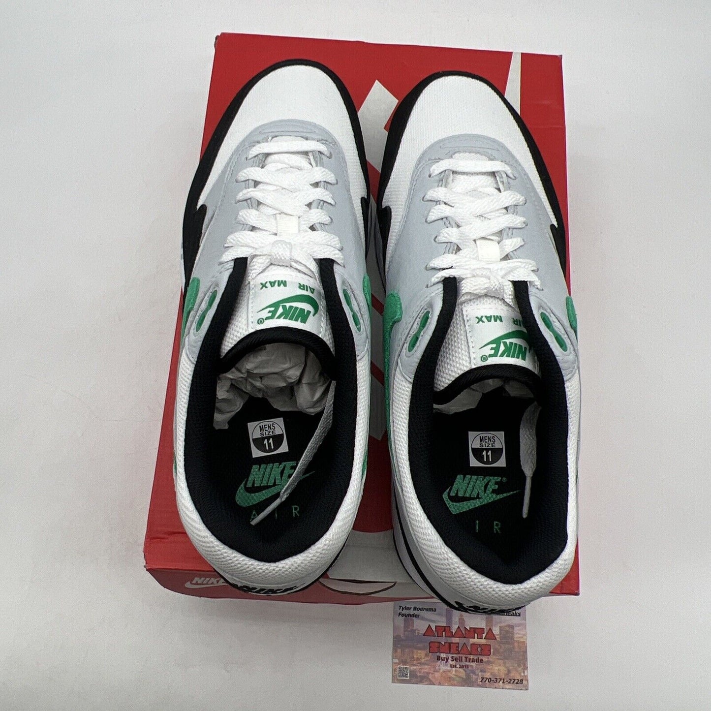 Size 11 - Nike Air Max 1 Low Stadium Green White Black Suede  (FN6952-100)