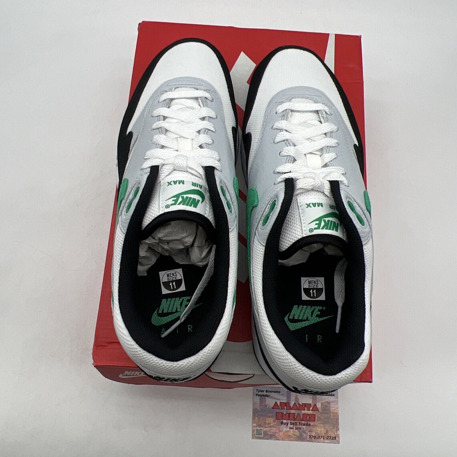 Size 11 - Nike Air Max 1 Low Stadium Green White Black Suede  (FN6952-100)