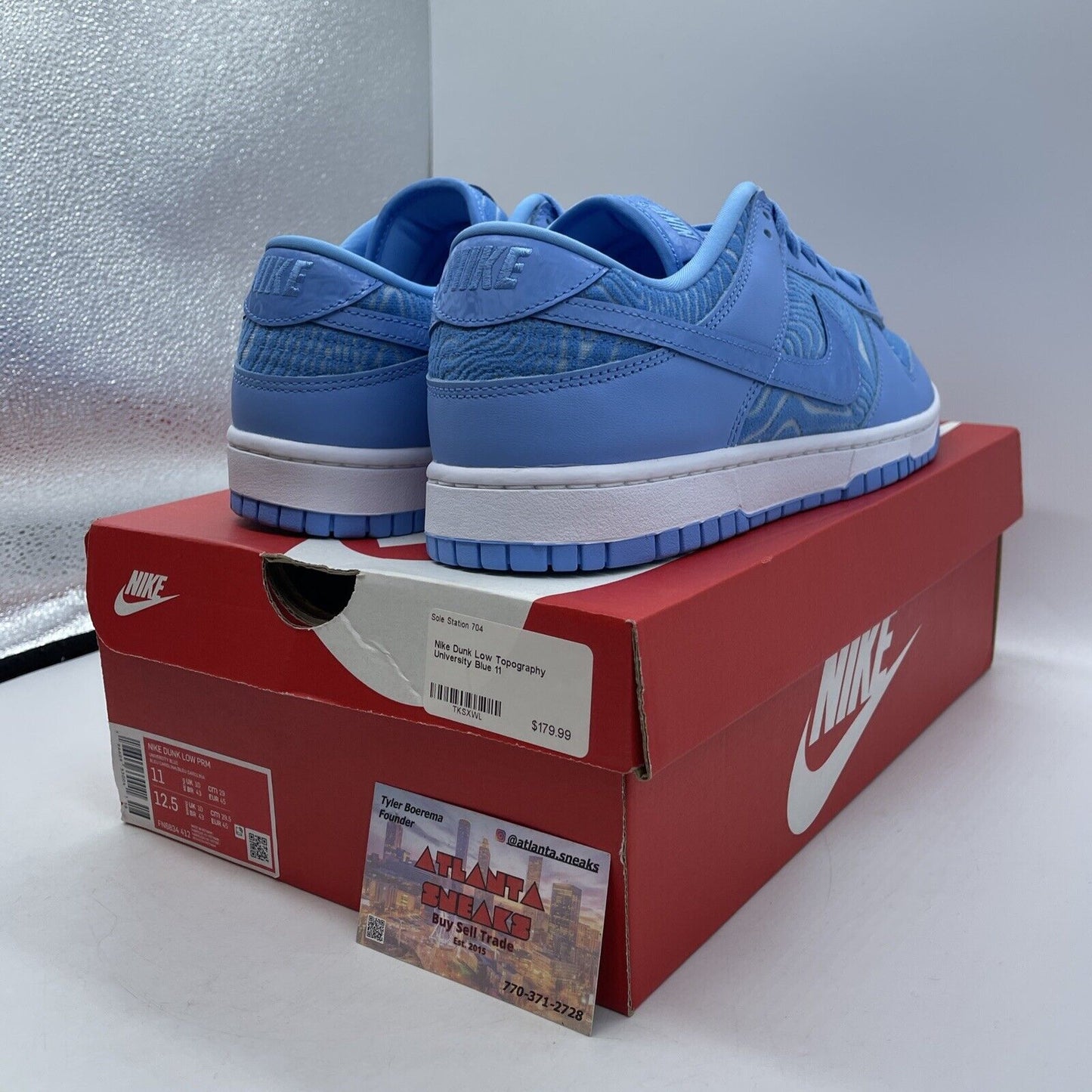 Size 11 - Nike Dunk Premium Low Topography - University Blue White (FN6834-412)