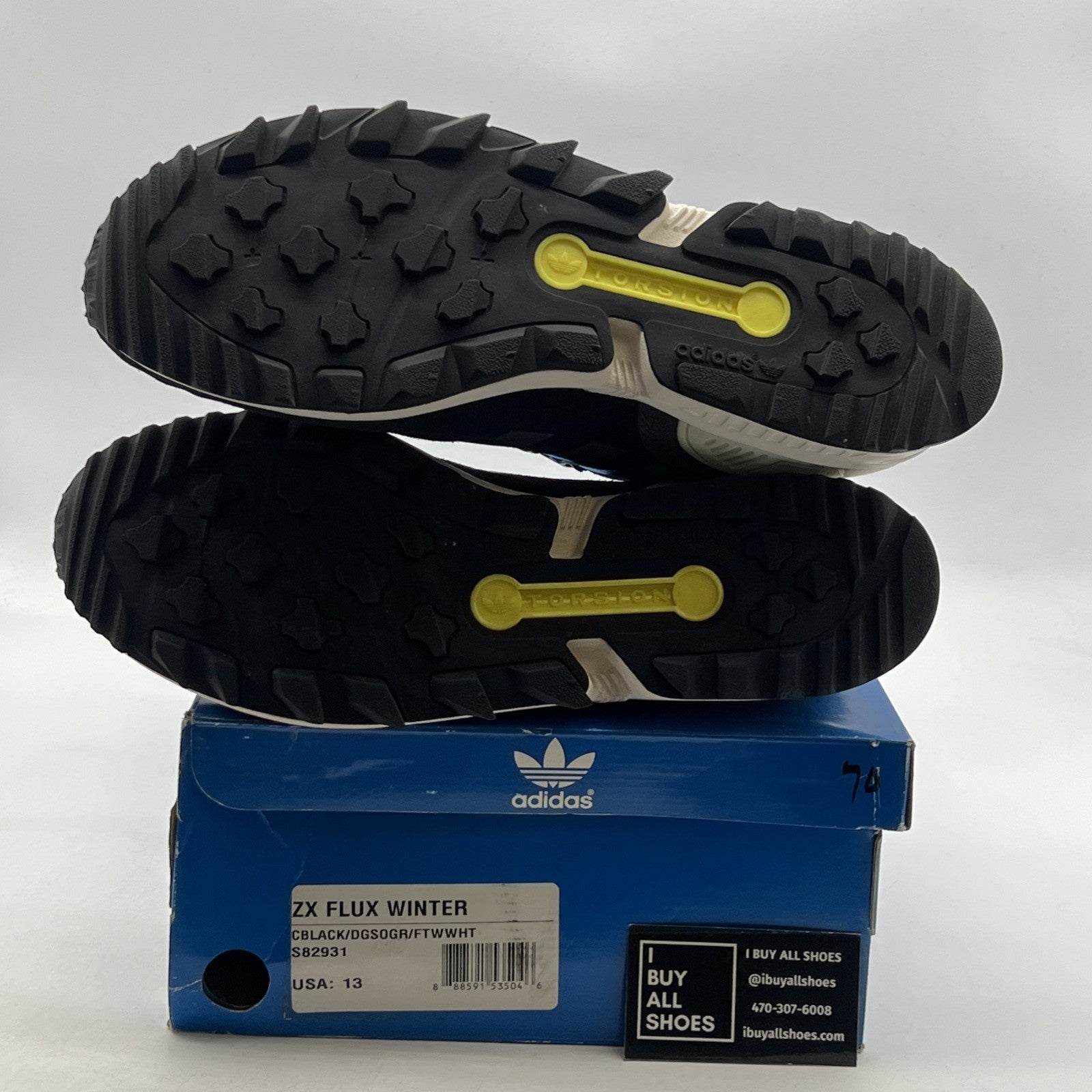 Size 13 - Adidas ZX Flux Winter Black Scarlet (S82931)