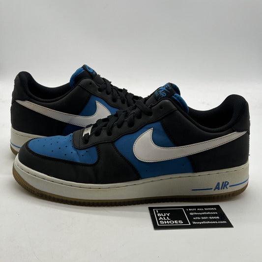 Size 12 - Nike Air Force 1 Black Light Photo Blue (488298-049)