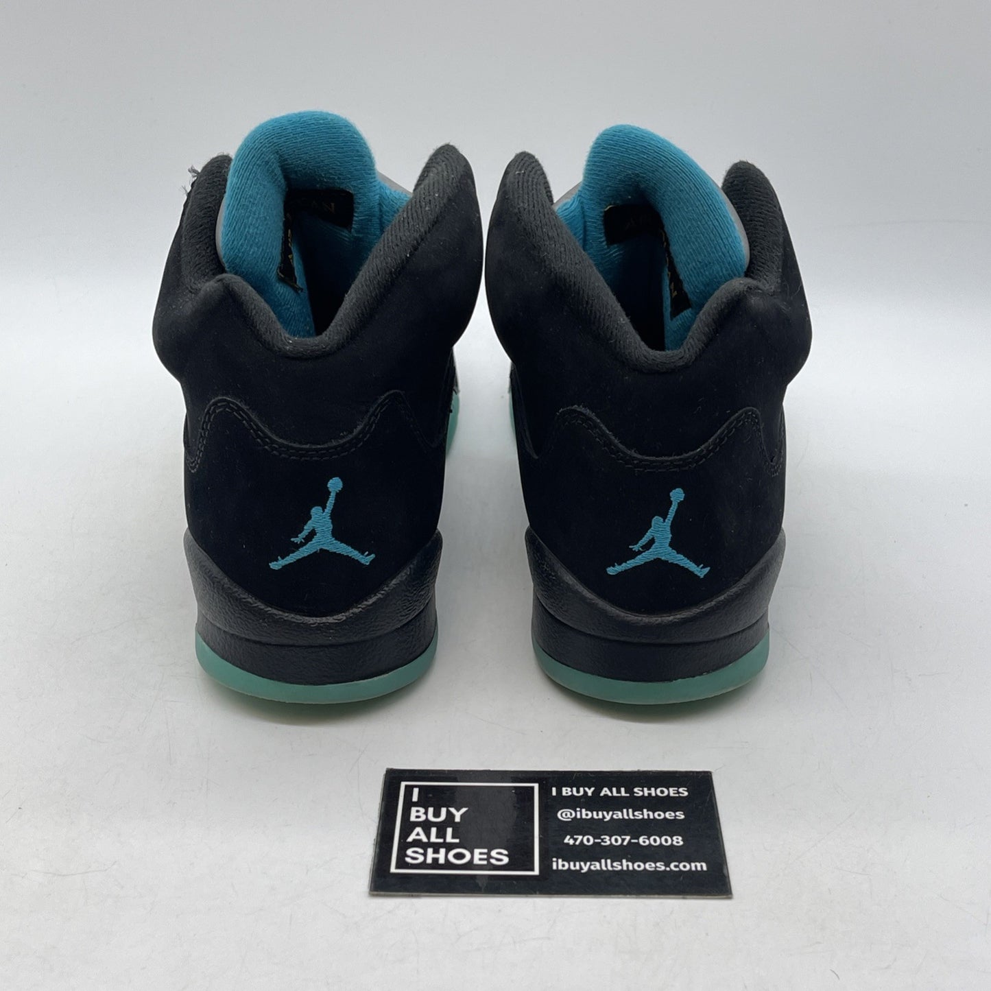Size 6Y (GS) - Jordan 5 Retro Mid Aqua Black Yellow Suede (440888-047)