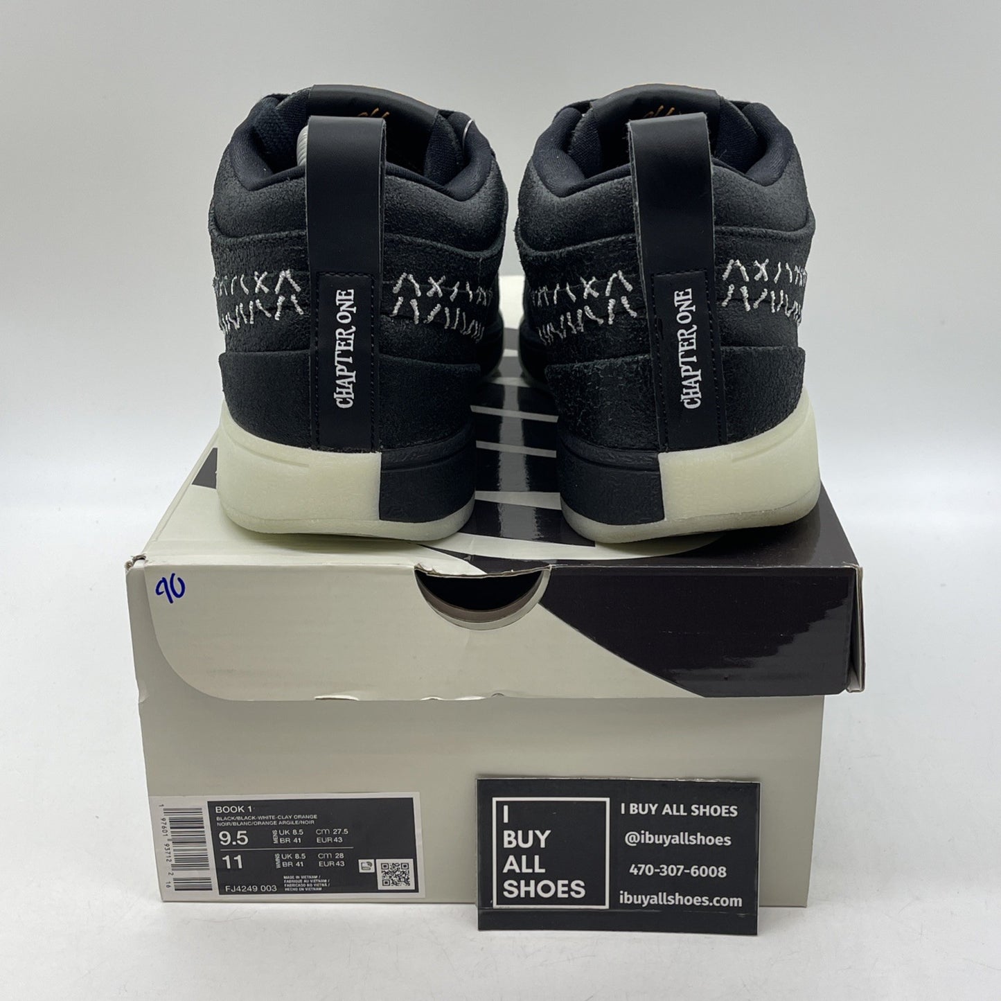Size 9.5 - Nike Book 1 Halloween Black GLOW IN DARK Suede (FJ4249-003)