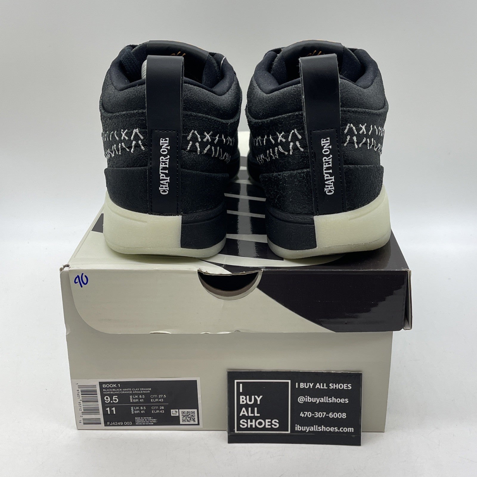 Size 9.5 - Nike Book 1 Halloween Black GLOW IN DARK Suede (FJ4249-003)