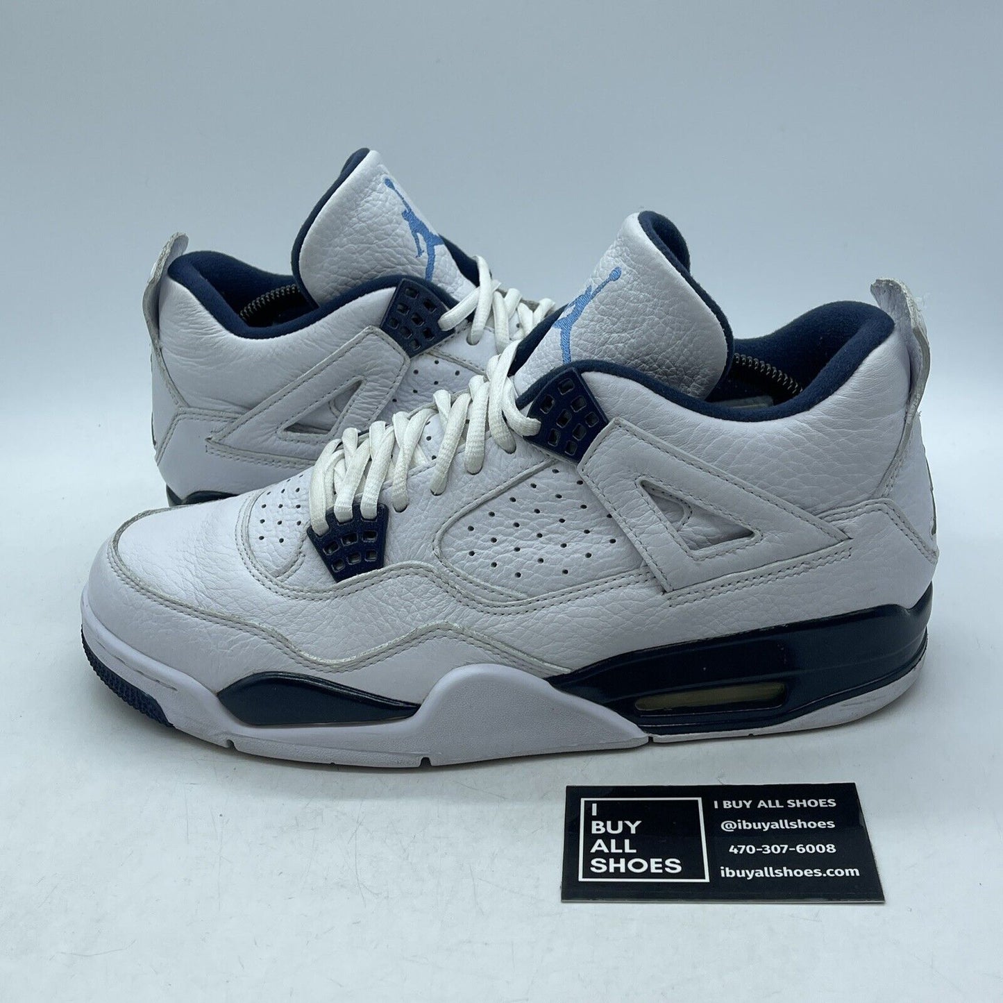Size 10 - Air Jordan 4 Retro LS Columbia Blue White Leather (314254-107)