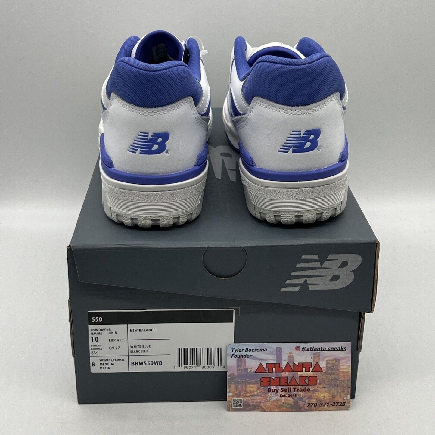 Size 10 - New Balance 550 White Aura W White Brand New Og All DS Sneakers