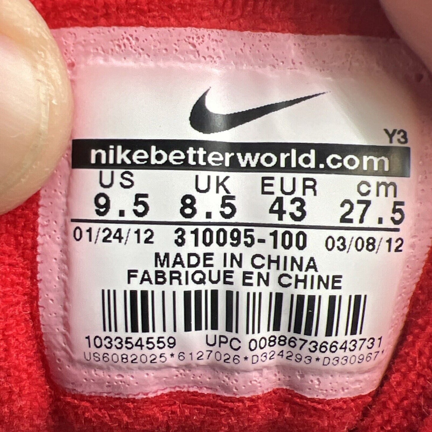 Size 9.5 - Nike Air Force 180 2012 Dream Team (310095-100)