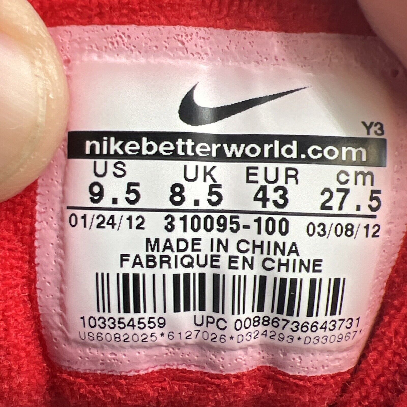 Size 9.5 - Nike Air Force 180 2012 Dream Team (310095-100)