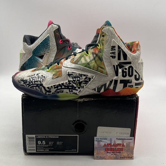 Size 9.5 - Nike LeBron 11 Premium What The LeBron (650884-400)