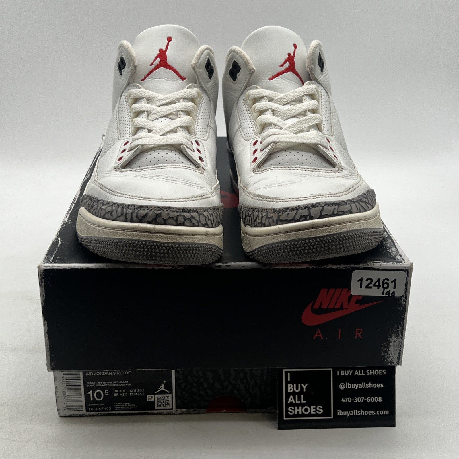 Size 10.5 - Air Jordan 3 Retro Mid White Cement Reimagined (DN3707-100)