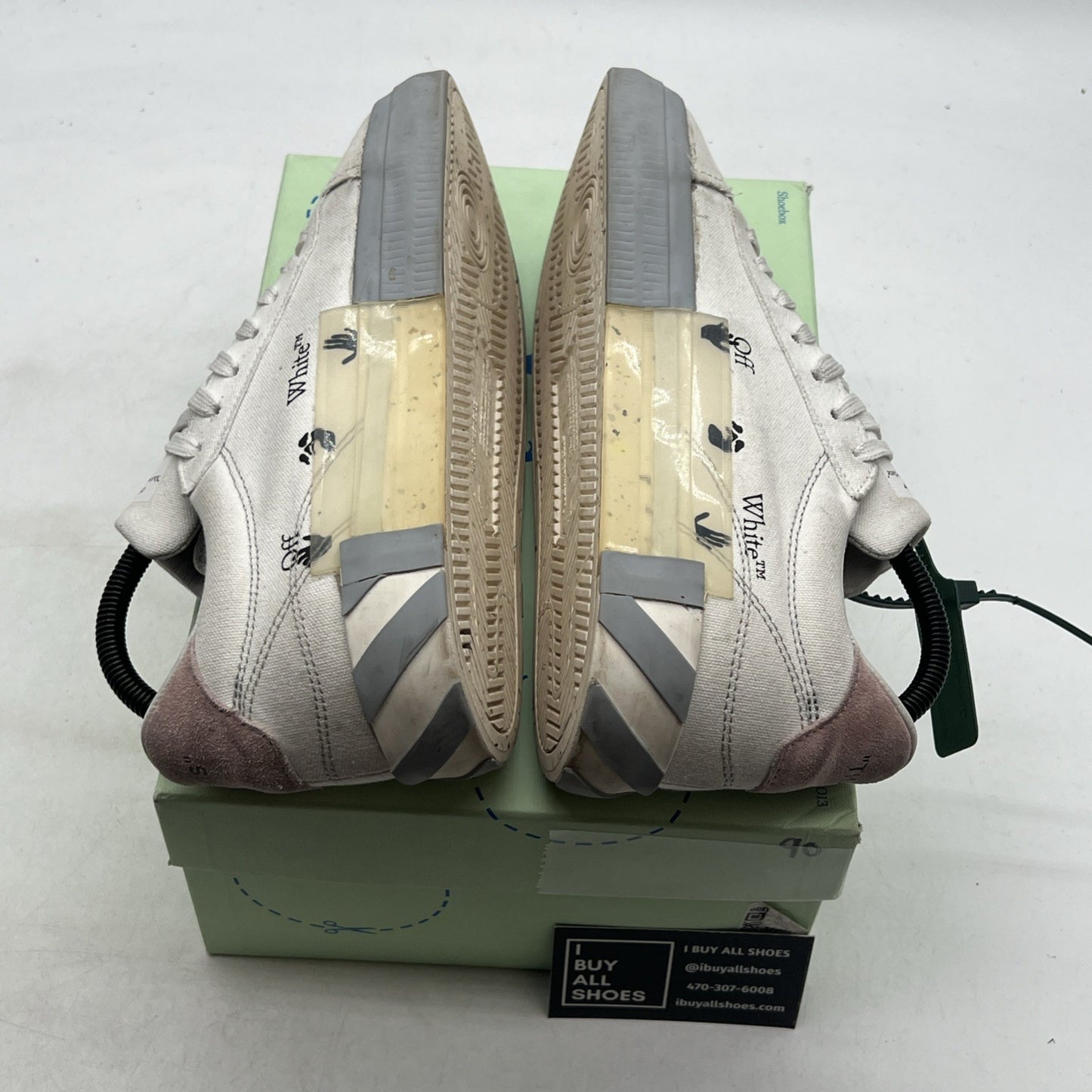 Size 40 - Off White Vulc Low Shoes Men White Gray Logo Virgil Abloh Canvas