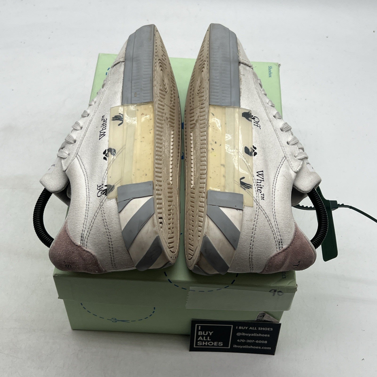 Size 40 - Off White Vulc Low Shoes Men White Gray Logo Virgil Abloh Canvas