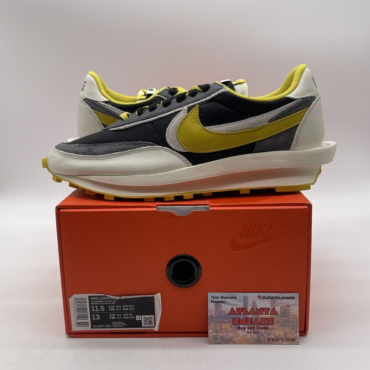 Size 11.5 - Nike sacai x Undercover x LDWaffle Bright Citron (DJ4877-001)