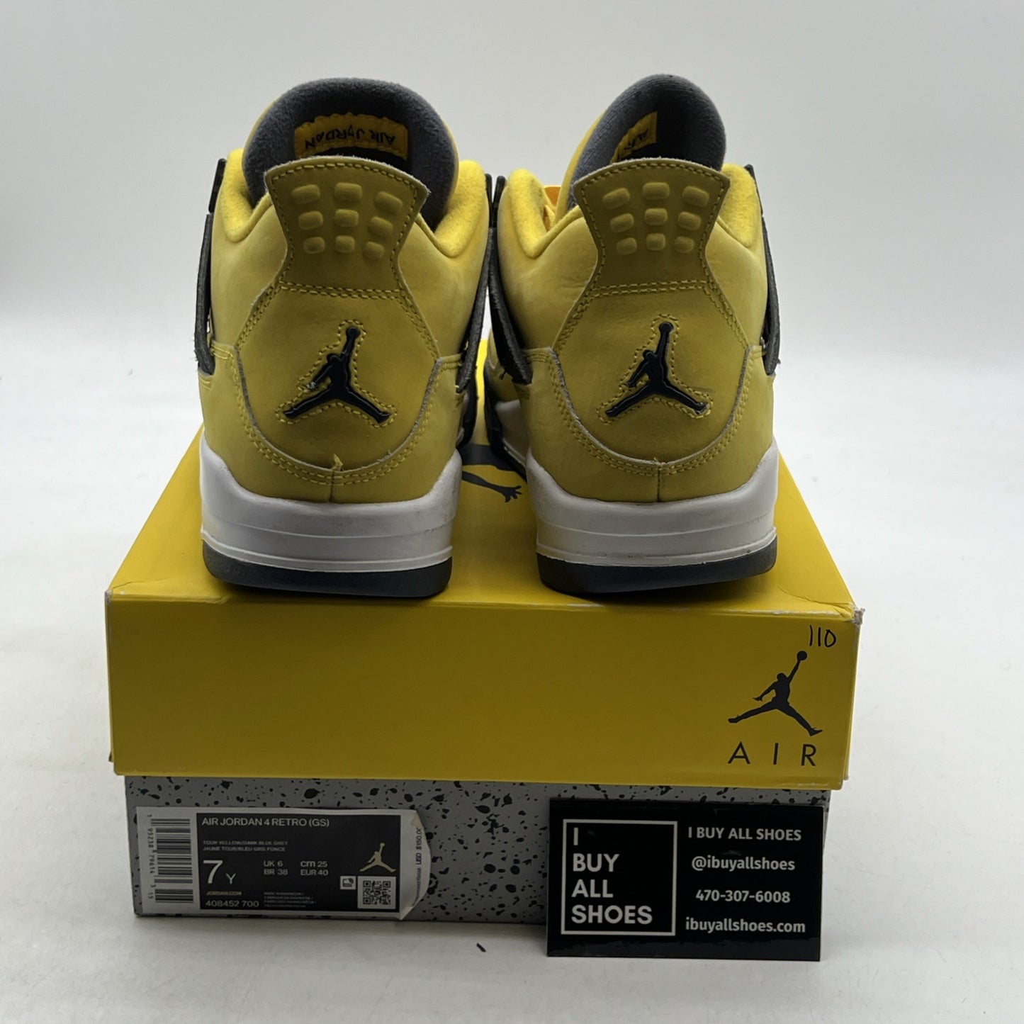 Size 7Y - Air Jordan 4 Retro GS Tour Yellow (408452-700)