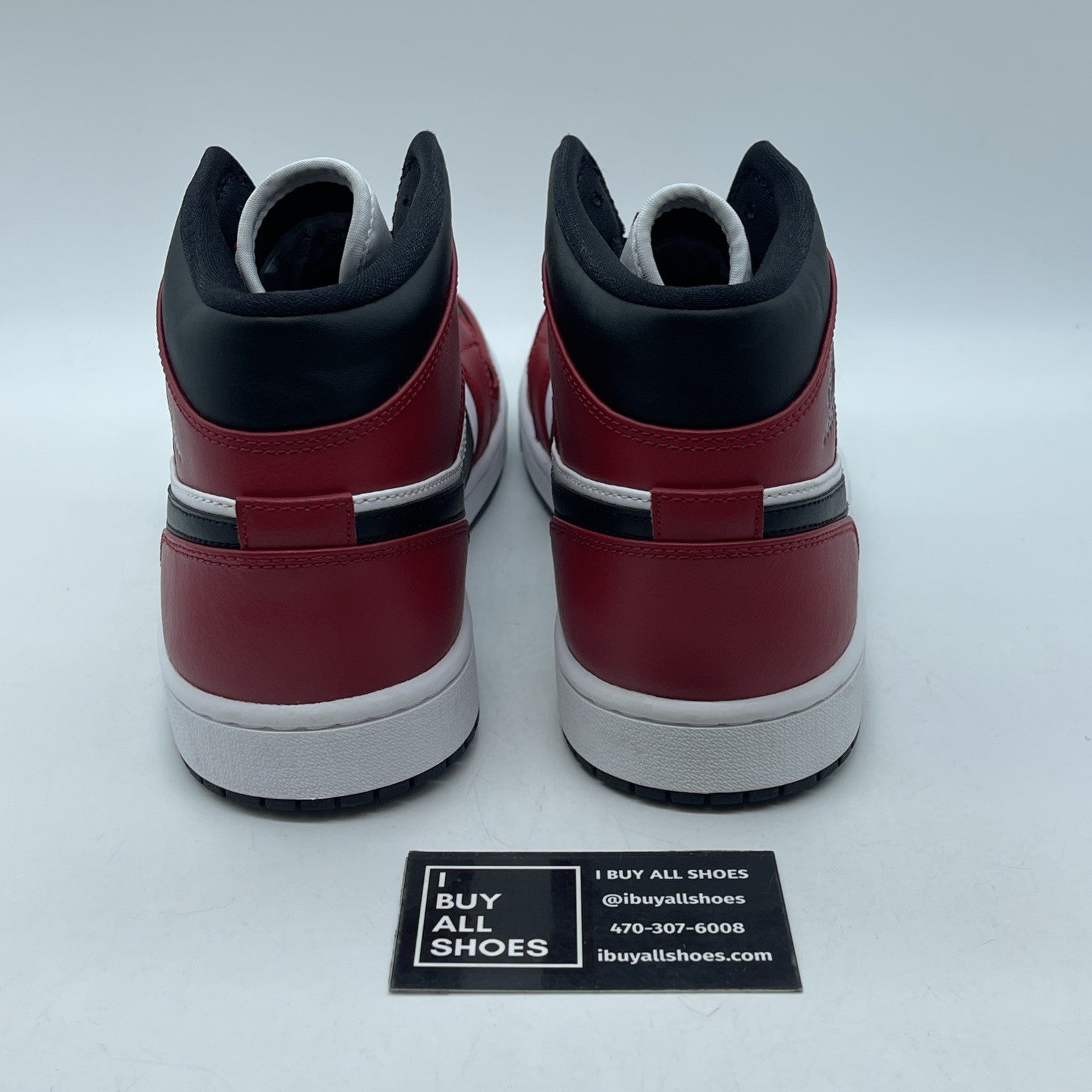 Size 10 - Air Jordan 1 Mid Chicago Black White Red Leather (554724-069)