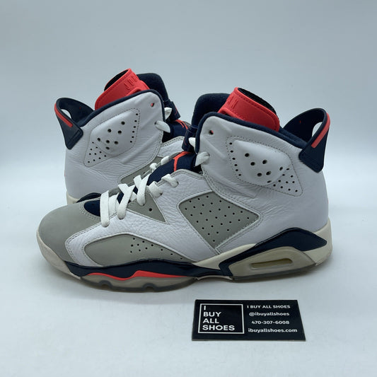 Size 9 - Air Jordan 6 Retro Tinker Grey White Leather (384664-104)