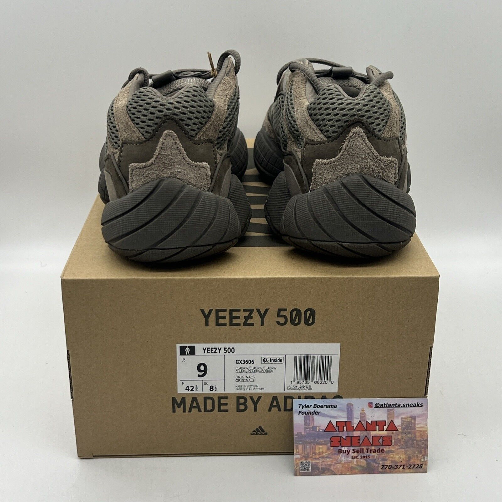 Size 9 - adidas Yeezy 500 Brown Clay Brand New Og All DA Sneakers