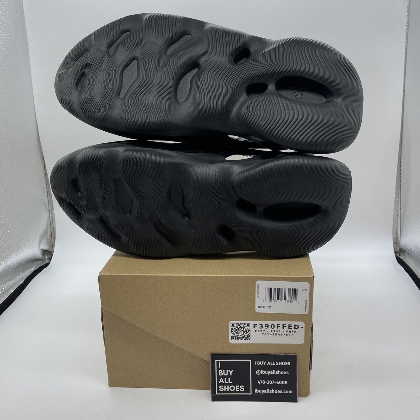 Size 12 - Adidas Yeezy Foam Runner RNR Onyx Black (HP8739)