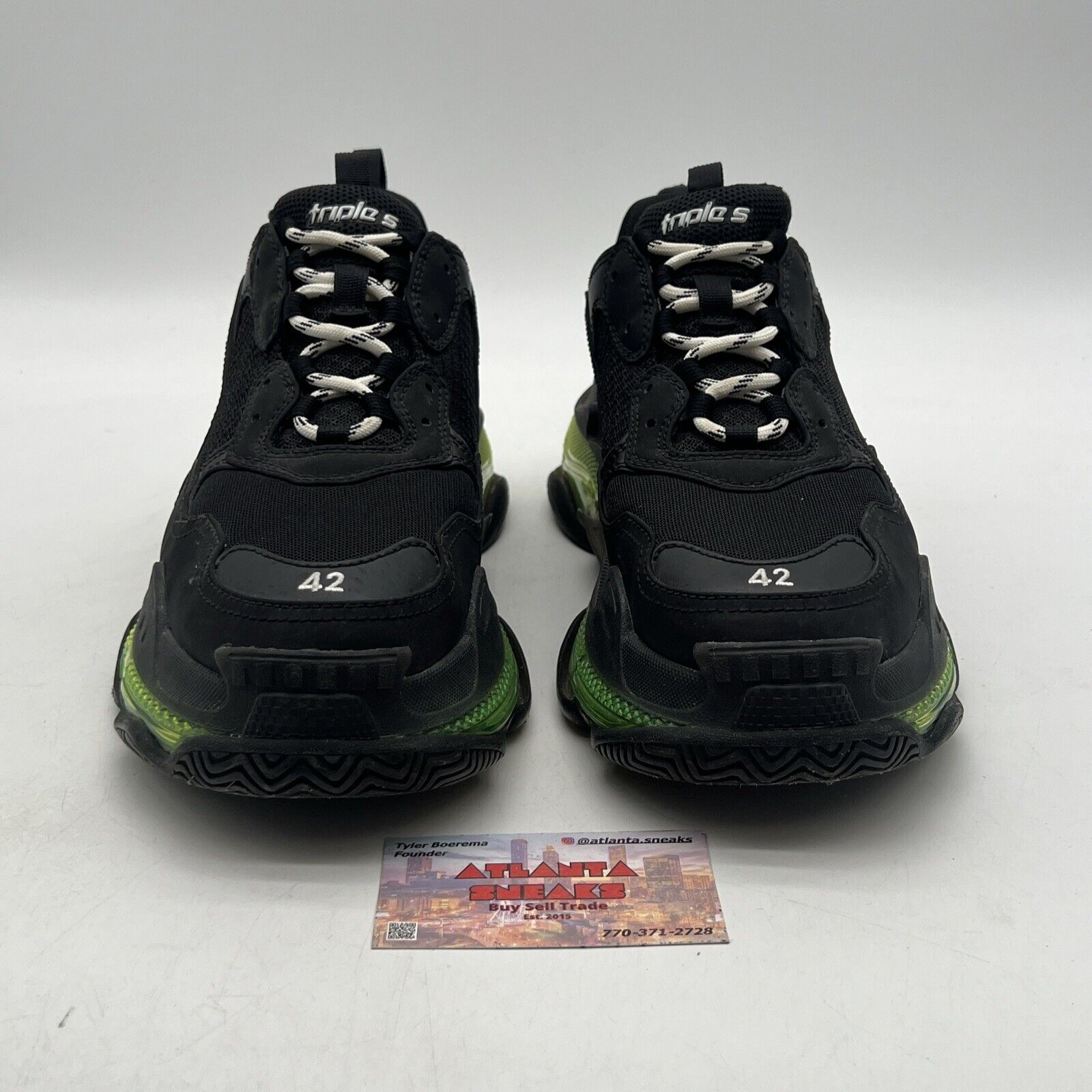 Size 9 - Balenciaga Triple S Sneaker Black Yellow Fluo Green